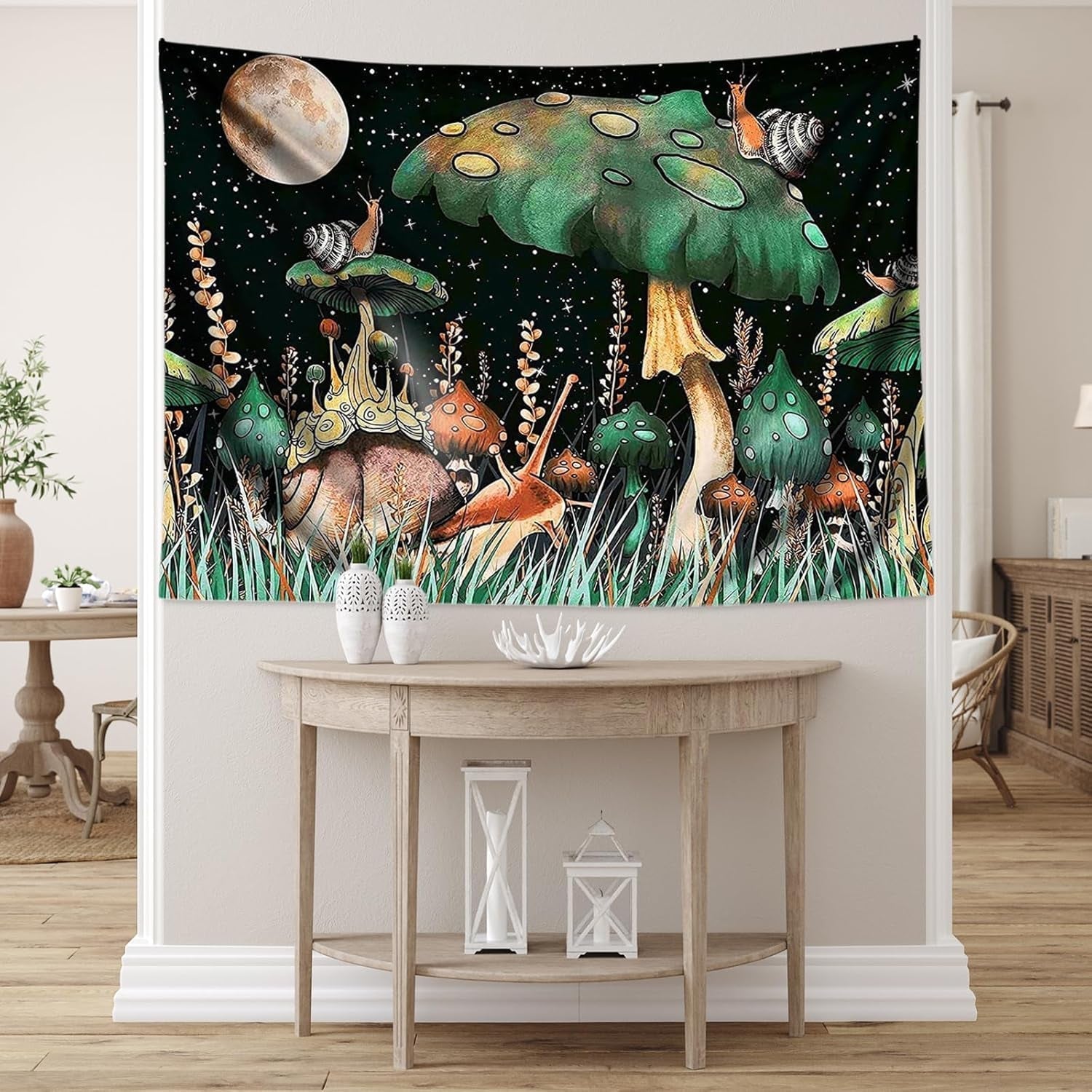Wandtapijt junglepaddenstoelen hangende slakken uit het bos Home - Accessoires en Decoratie Naty Shop Standaardtitel
