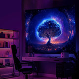 Boomtapijt zwart licht ruimtelijk esthetisch Wonen - Accessoires en Decoratie Naty Shop