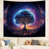 Boomtapijt zwart licht ruimtelijk esthetisch Wonen - Accessoires en Decoratie Naty Shop