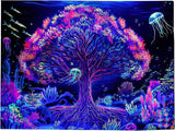 Wandtapijt levensboom mandala fluorescerend Home - Accessoires en Decoratie Naty Shop Standaardtitel