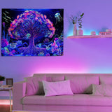 Wandtapijt levensboom fluorescerende mandala Home - Accessoires en Decoratie Naty Shop