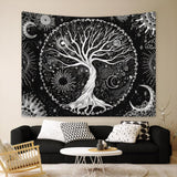 Levensboom wandtapijt zon maan Casa - Accessoires en Decoratie Naty Shop