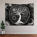 Levensboom wandtapijt zon maan Casa - Accessoires en Decoratie Naty Shop