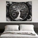 Levensboom wandtapijt zon maan Casa - Accessoires en Decoratie Naty Shop