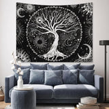 Levensboom wandtapijt zon maan Casa - Accessoires en Decoratie Naty Shop