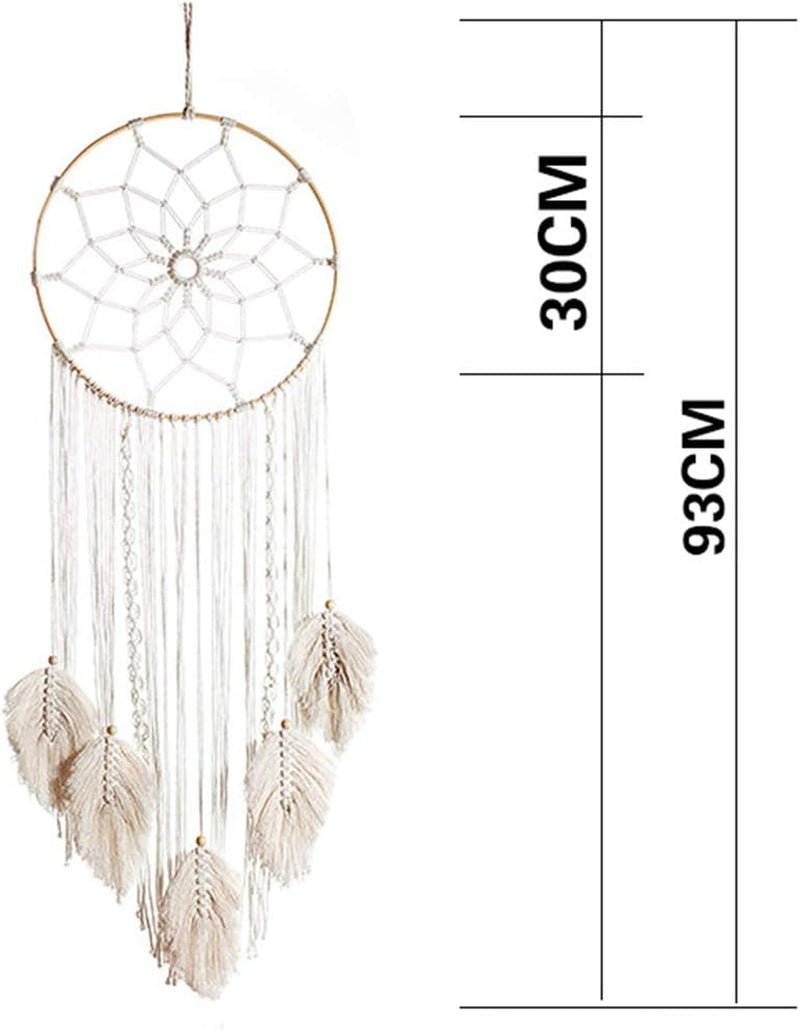Wandtapijt deco dromenvanger geweven witte wanddecoratie Wonen - Accessoires en Decoratie Naty Shop