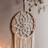 Wandtapijt deco dromenvanger geweven witte wanddecoratie Wonen - Accessoires en Decoratie Naty Shop