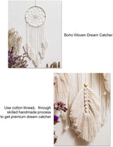 Wandtapijt deco dromenvanger geweven witte wanddecoratie Wonen - Accessoires en Decoratie Naty Shop