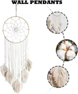 Wandtapijt deco dromenvanger geweven witte wanddecoratie Wonen - Accessoires en Decoratie Naty Shop