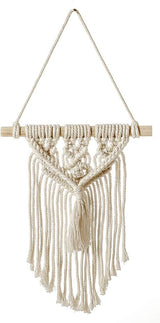 Decoratief wandkleed dromenvanger geweven witte wanddecoratie Home - Accessoires en Decoratie Naty Shop Kleine kwastjes