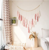 Wandtapijt deco hangend geweven pastorale houten kraal Home - Accessoires en Decoratie Naty Shop