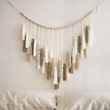 Wandtapijt deco hangend geweven pastorale houten kraal Home - Accessoires en Decoratie Naty Shop