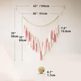 Wandtapijt deco hangend geweven pastorale houten kraal Home - Accessoires en Decoratie Naty Shop