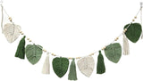 Decoratief wandtapijt geweven bladeren chique franjes Home - Accessoires en Decoratie Naty Shop Greeters