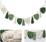 Decoratief wandtapijt geweven bladeren chique franjes Home - Accessoires en Decoratie Naty Shop