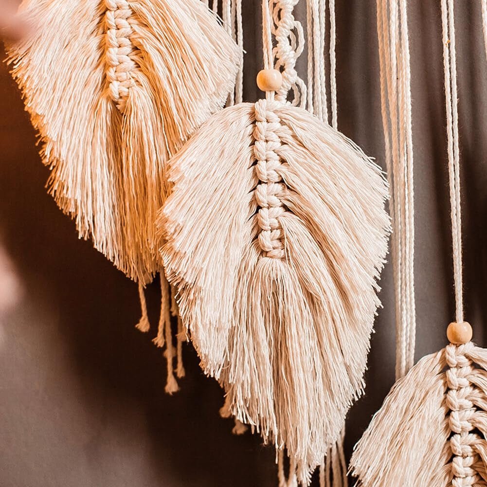 Grote witte dromenvanger wandtapijt handgemaakte kwast Casa - Accessoires en Decoratie Naty Shop