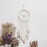 Grote witte dromenvanger wandtapijt handgemaakte kwast Casa - Accessoires en Decoratie Naty Shop