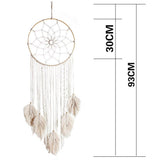 Grote witte dromenvanger wandtapijt handgemaakte kwast Casa - Accessoires en Decoratie Naty Shop
