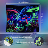 Wandtapijt dremisland blacklight paddestoel psychedelische reactieve galaxy muur Huis - Accessoires en Decoratie Naty Shop