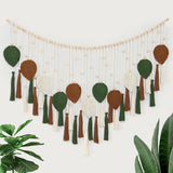 Dremisland wandtapijt grote beige groene bladeren kwastjes Home - Accessoires en Decoratie Naty Shop Coffee