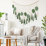 Dremisland wandtapijt grote beige groene bladeren kwastjes Home - Accessoires en Decoratie Naty Shop