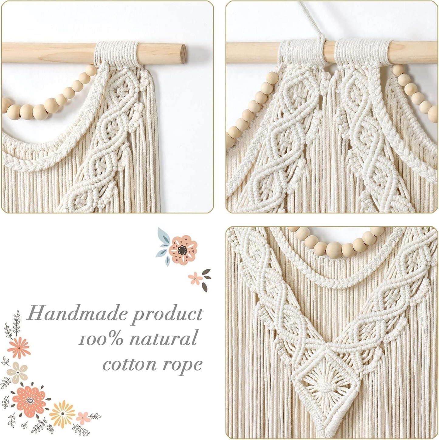 Wandtapijt dremisland groot deco geweven beige Casa - Accessoires en Decoratie Naty Shop