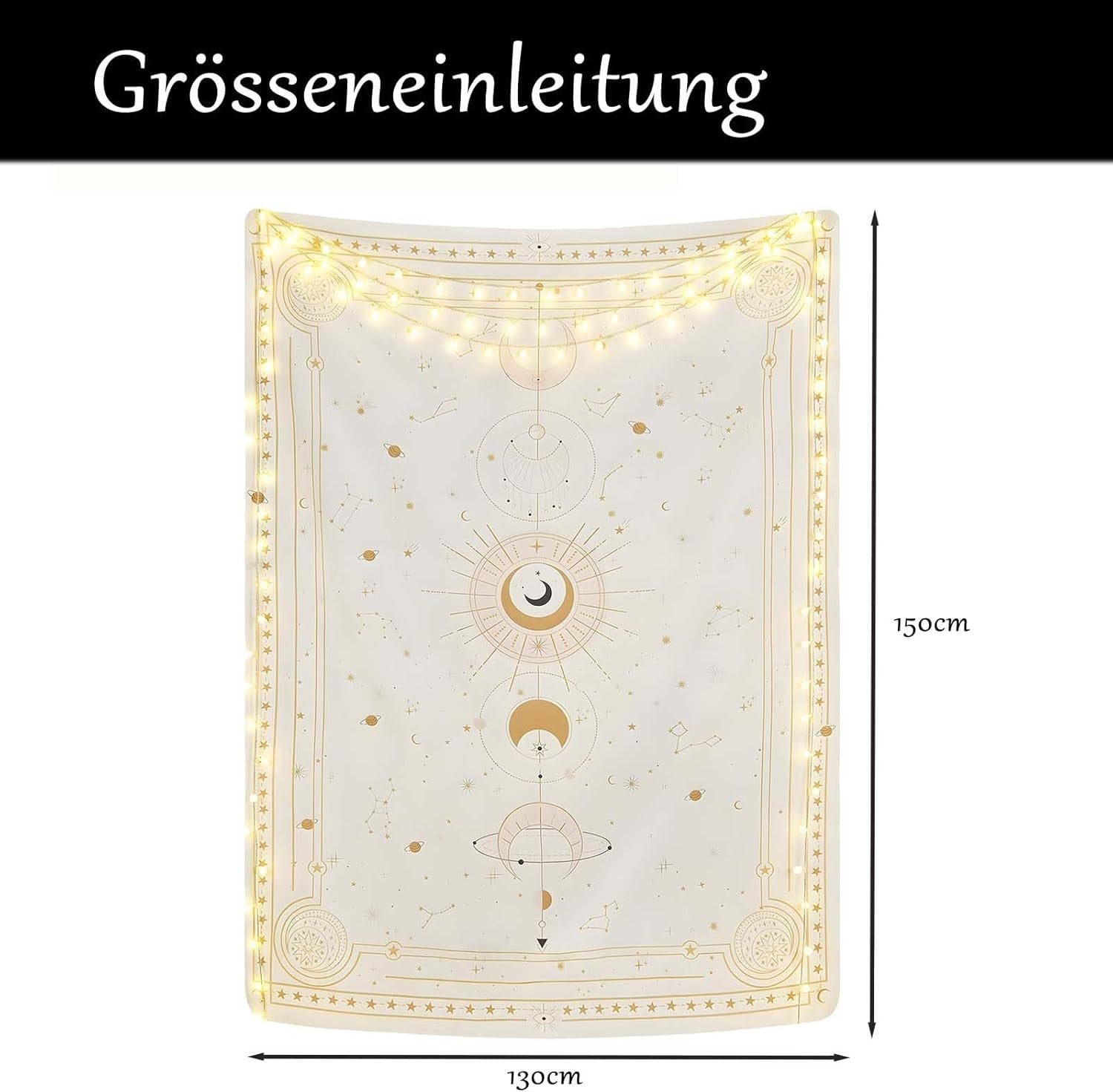 Wandtapijt maanstanden mysterie sterrenbeeld Wonen - Accessoires en Decoratie Naty Shop