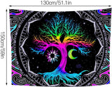 Wandtapijt fluorescerende boom leven psychedelische maan Home - Accessoires en Decoratie Naty Shop