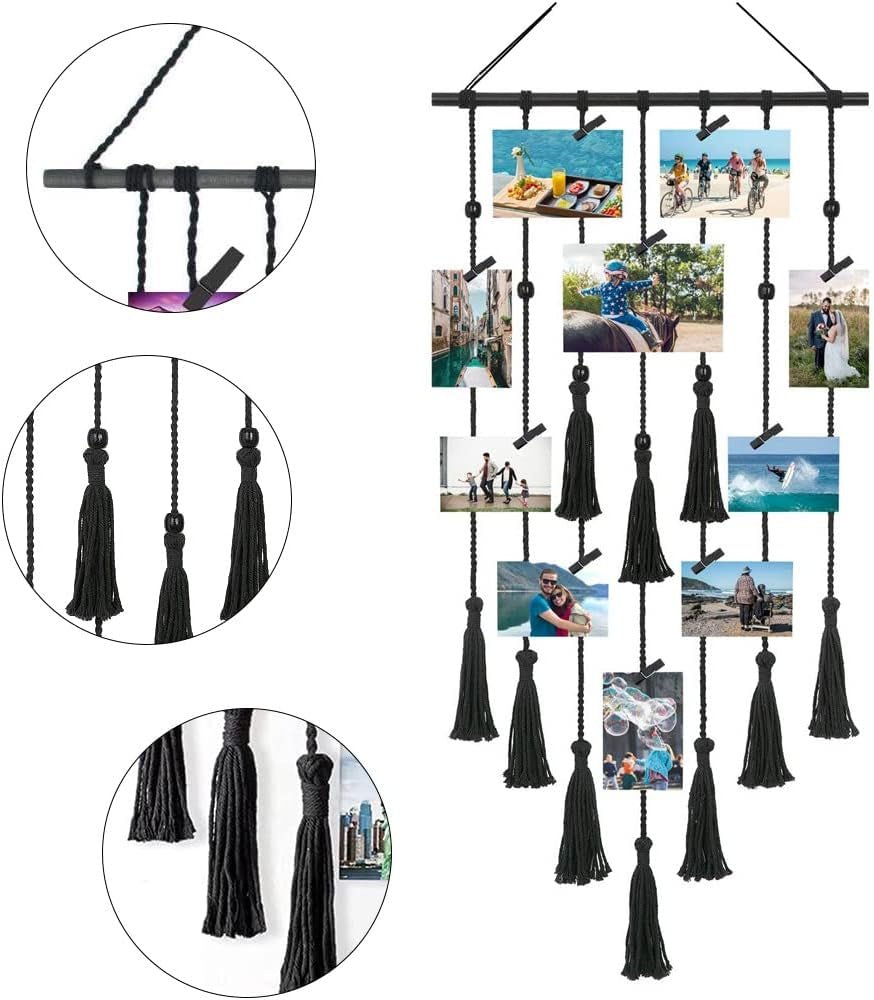 Wandtapijt fototouw foto houten clips haken Home - Accessoires en Decoratie Naty Shop
