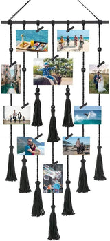 Fototapijttouw foto houten clips haken Home - Accessoires en Decoratie Naty Shop Zwart