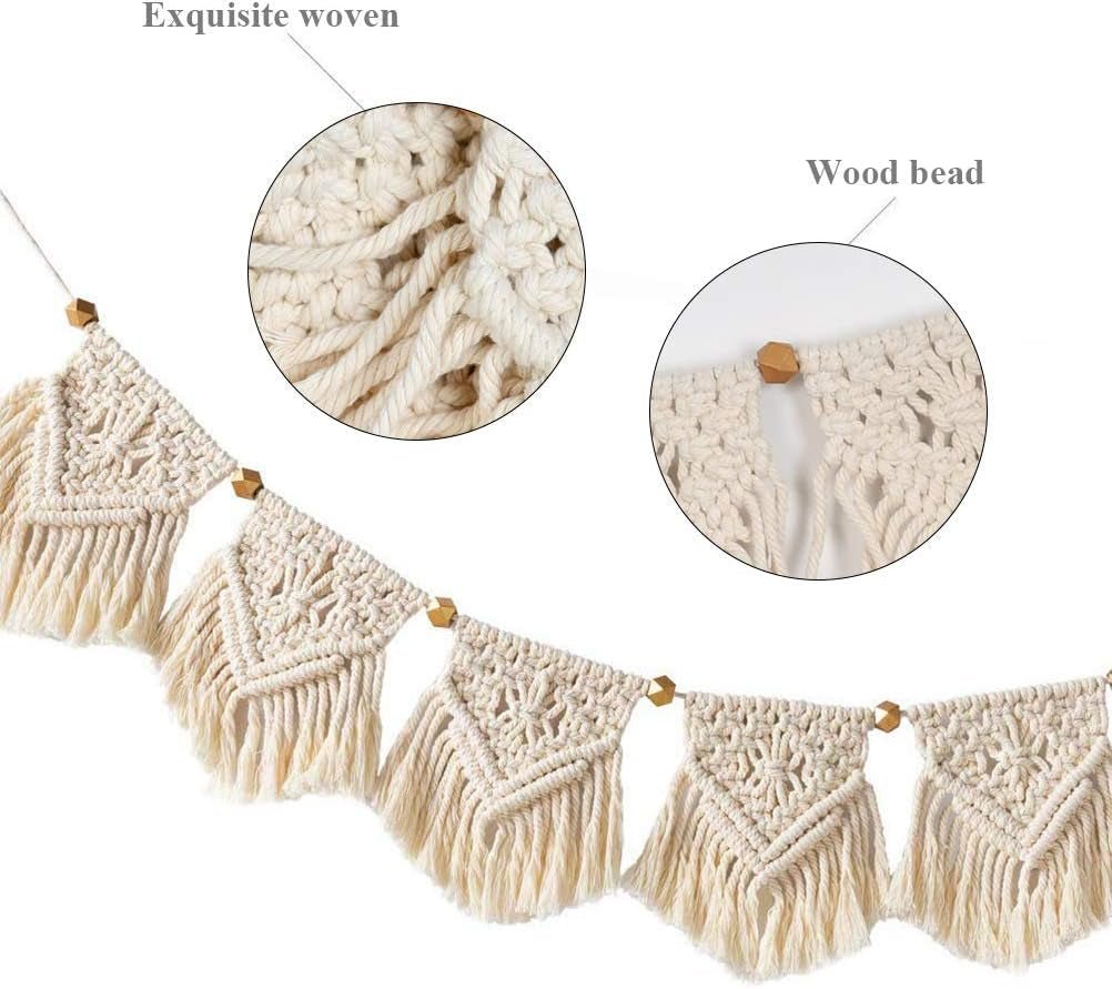 Wandtapijten franjes slinger banier katoen trouwstoffen Home - Accessoires en Decoratie Naty Shop