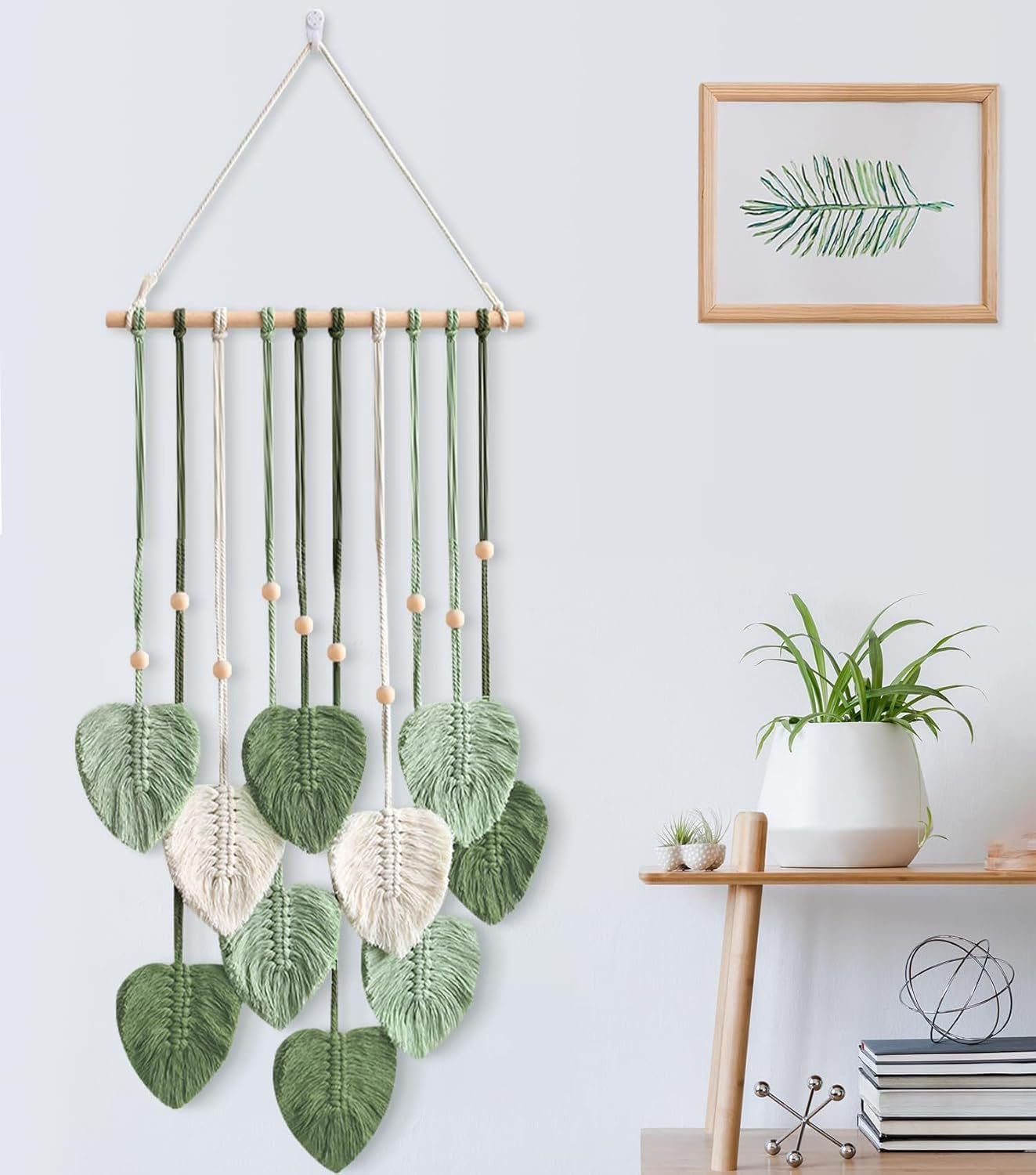 Handgemaakte bladtapijthaak kamer Huis - Accessoires en Decoratie Naty Shop