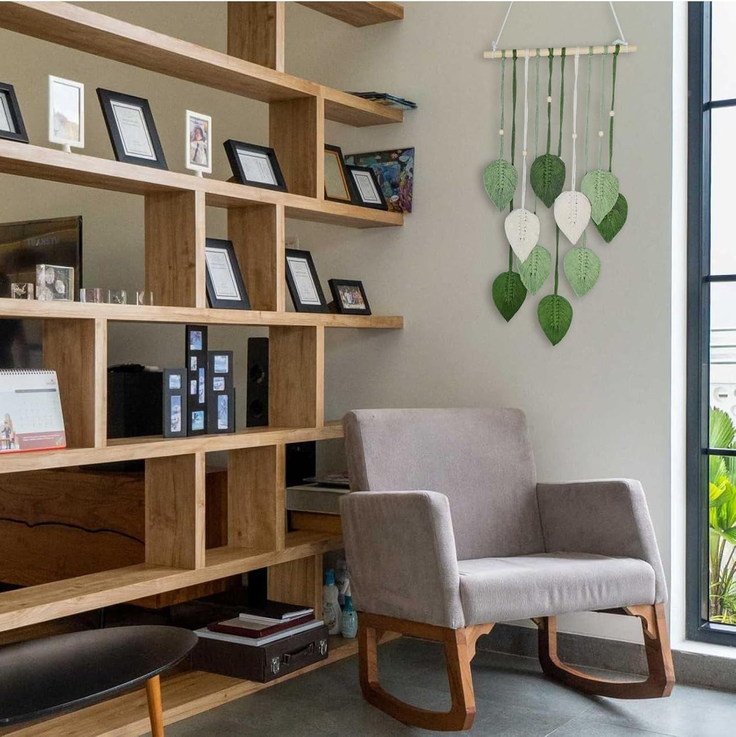 Handgemaakte bladtapijthaak kamer Huis - Accessoires en Decoratie Naty Shop