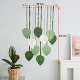 Handgemaakte bladtapijthaak kamer Huis - Accessoires en Decoratie Naty Shop