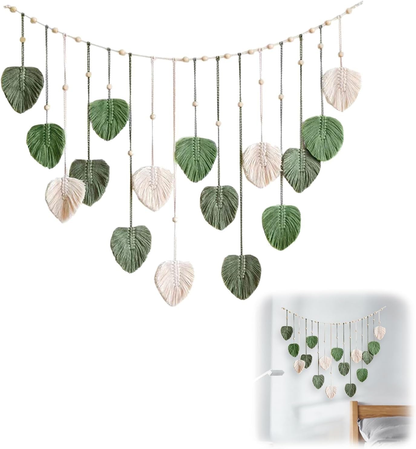 Groot geweven bladtapijt voor de kinderkamer van vrouwen Woon - Accessoires en Decoratie Naty Shop Groeten