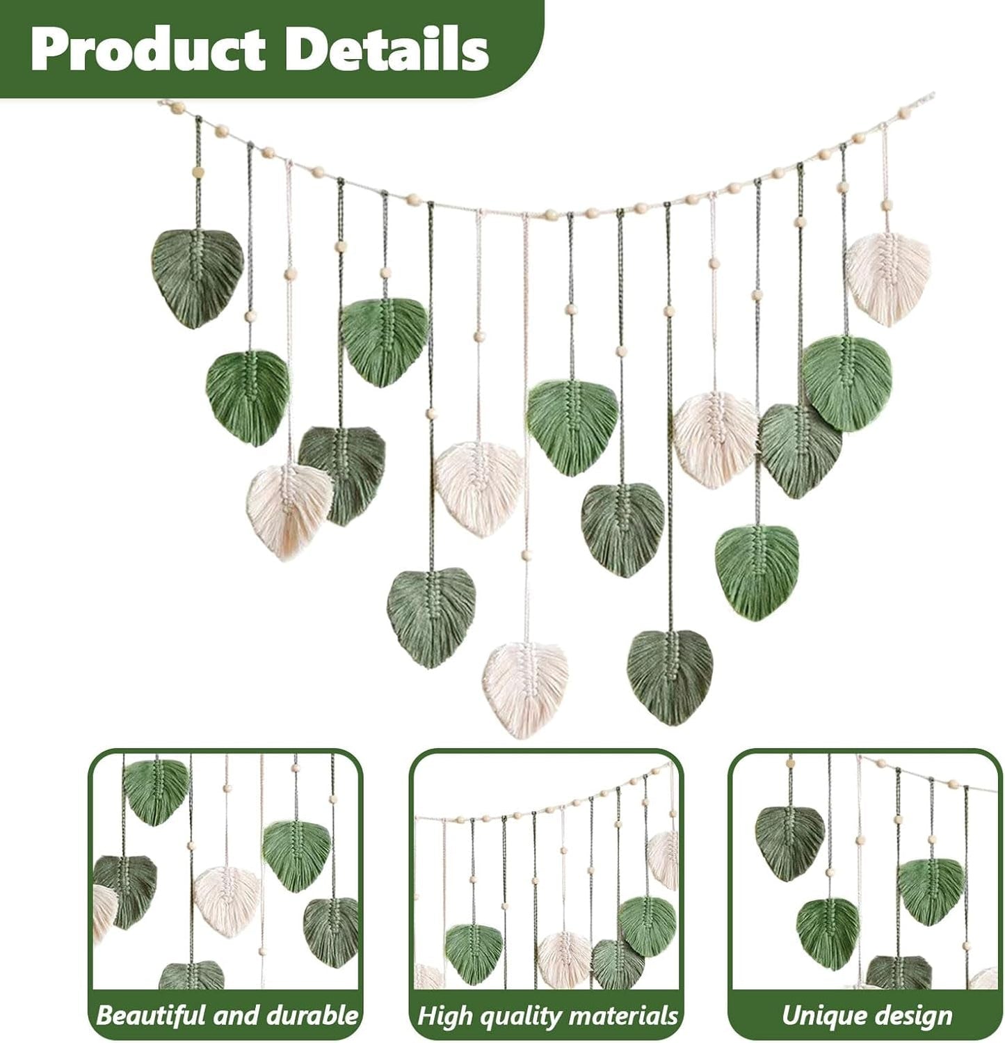 Groot geweven bladtapijt voor de kinderkamer van vrouwen Woon - Accessoires en Decoratie Naty Shop