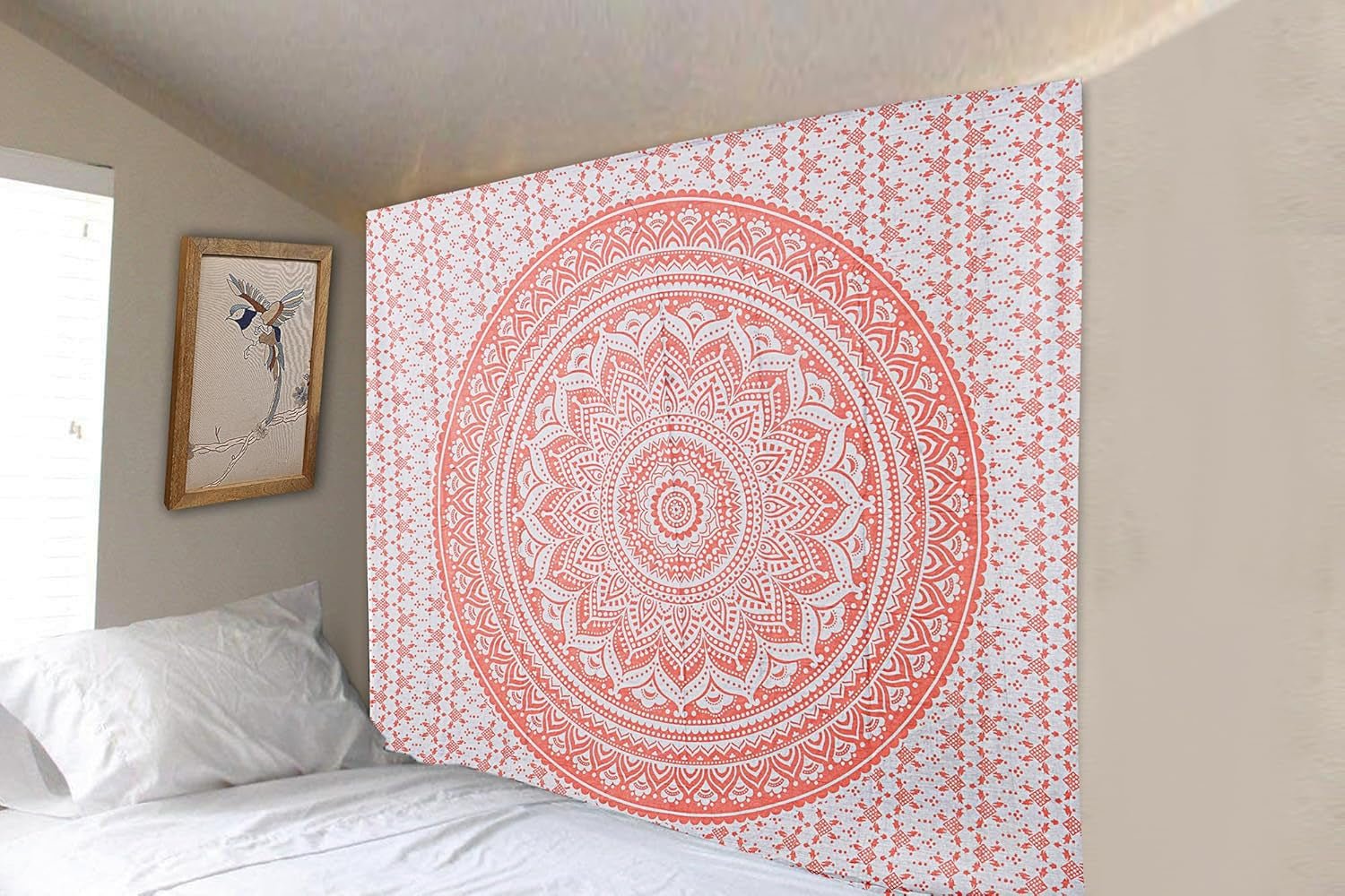 Gemeubileerd finesse roze mandala wandtapijt Home - Accessoires en Decoratie Naty Shop