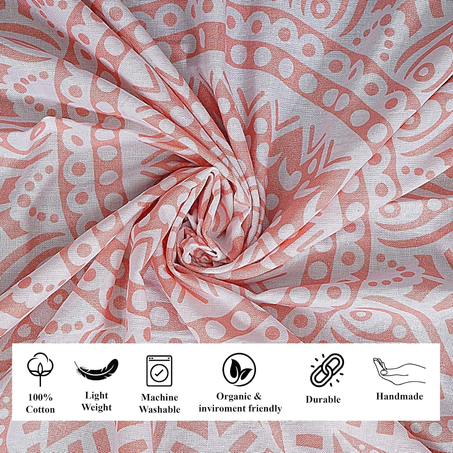 Gemeubileerd finesse roze mandala wandtapijt Home - Accessoires en Decoratie Naty Shop