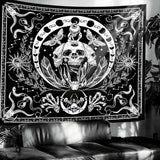 Wandtapijt gothic halloween banner zwart wit Home - Accessoires en Decoratie Naty Shop Standaardtitel