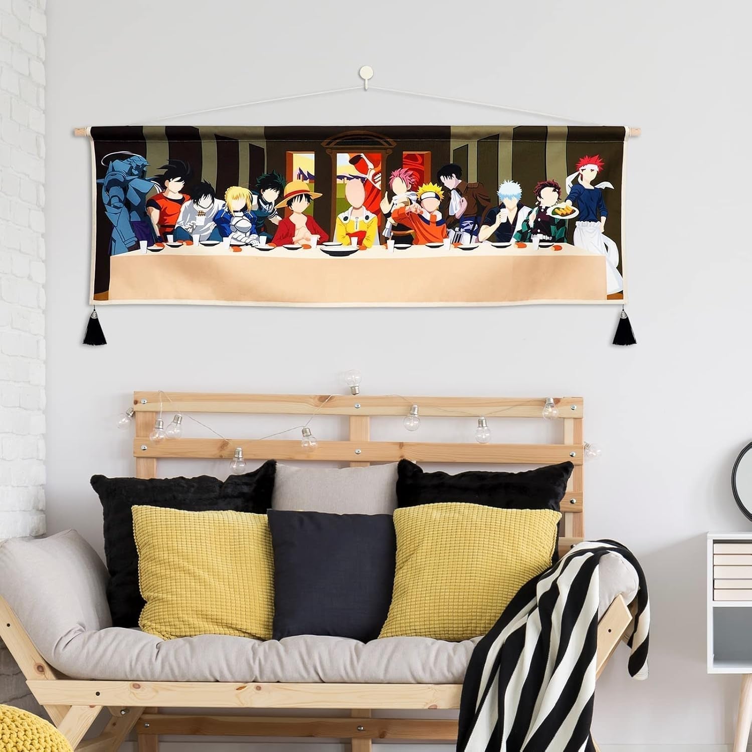 Wandtapijt ophangend canvas muurkunst schilderij anime karakters Home - Accessoires en Decoratie Naty Shop
