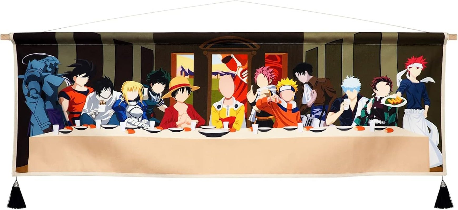 Wandtapijt ophangend canvas muurkunst schilderij anime karakters Home - Accessoires en Decoratie Naty Shop Standaardtitel