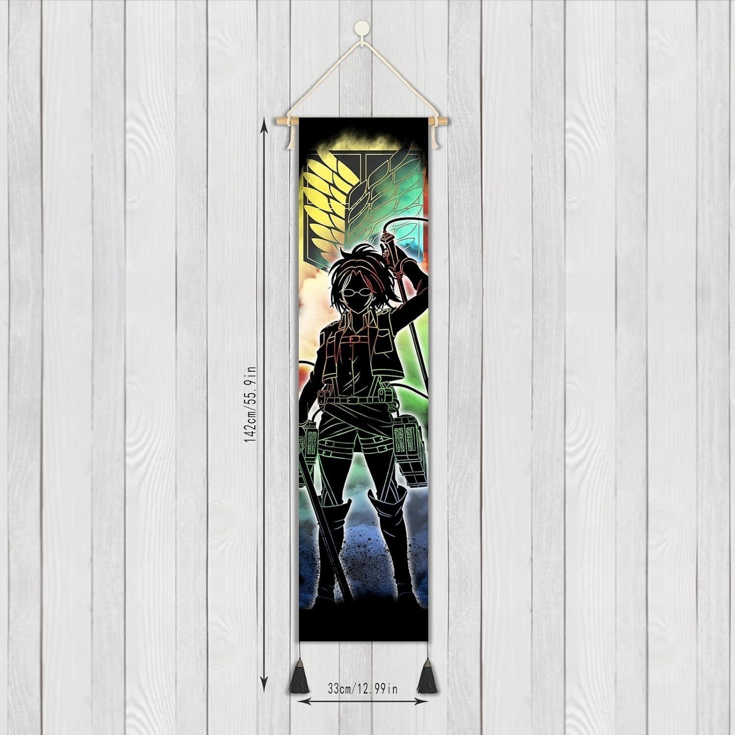 Wandtapijt ophangend canvas muurkunst schilderij Japanse karakters Home - Accessoires en Decoratie Naty Shop
