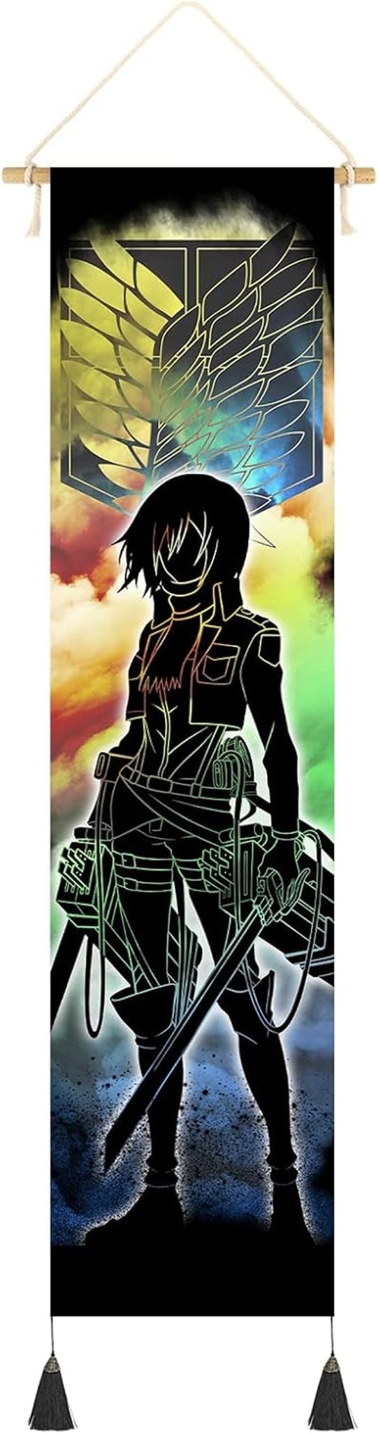 Wandtapijt ophangend canvas muurkunst schilderij Japanse karakters Home - Accessoires en Decoratie Naty Shop Stil-E