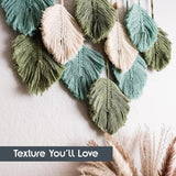 Handgemaakt hangend wandtapijt geweven bladeren tot aan het Huis - Accessoires en Decoratie Naty Shop