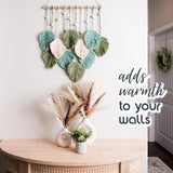 Handgemaakt hangend wandtapijt geweven bladeren tot aan het Huis - Accessoires en Decoratie Naty Shop