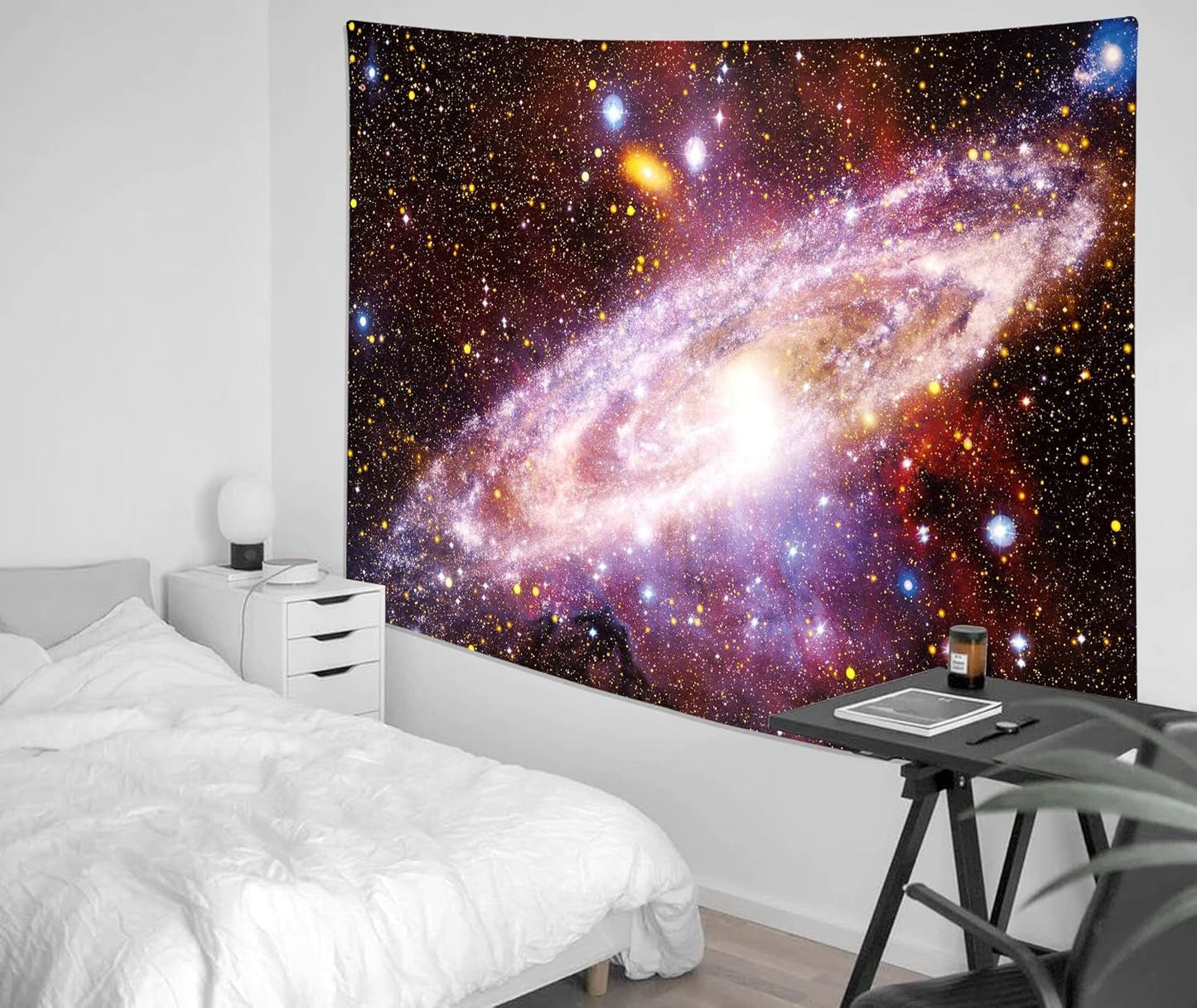 Holavida wandtapijt fluorescerend sterrenstelsel sterrenhemel abstract esthetisch Huis - Accessoires en Decoratie Naty Shop