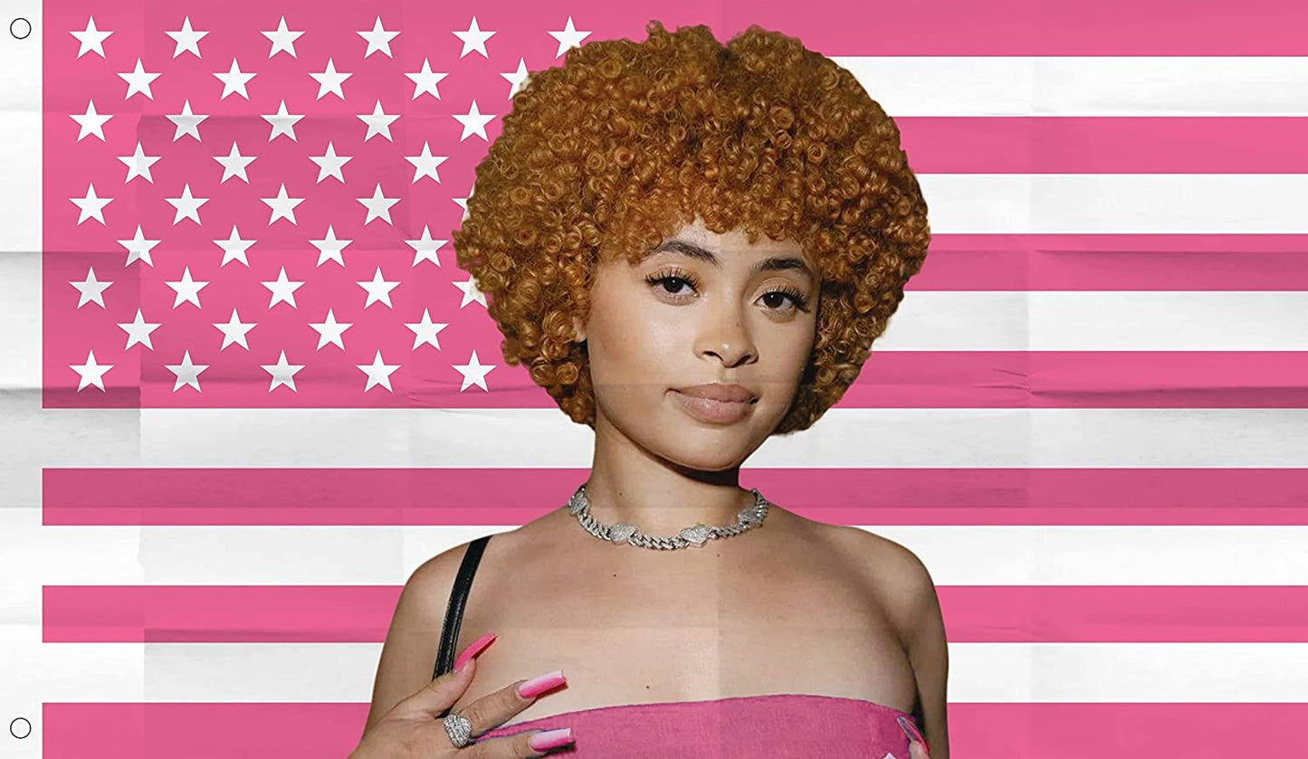 Wandtapijt ijs rapper spice vlag interieur exterieur roze Huis - Accessoires en Decoratie Naty Shop Standaardtitel