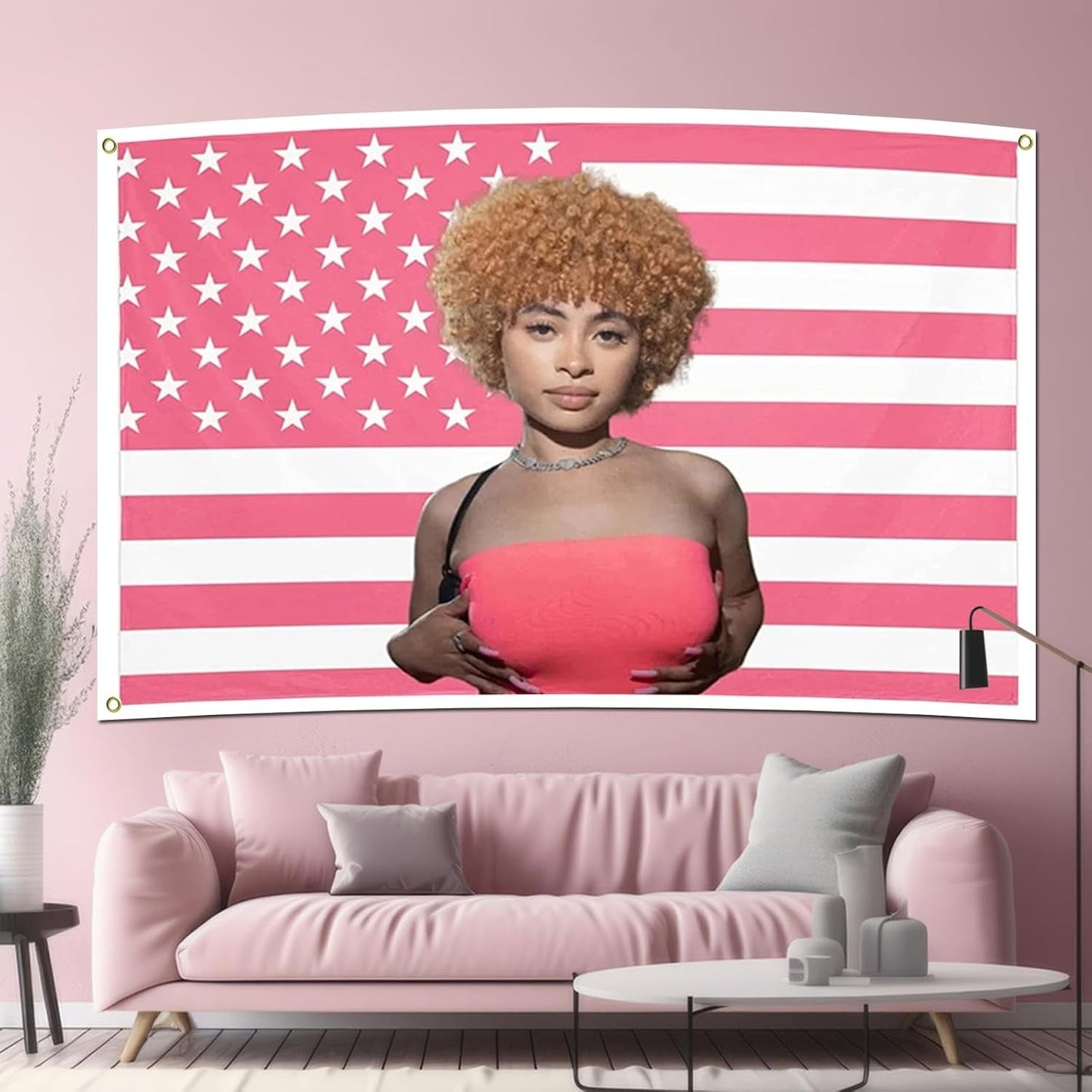 Wandtapijt ijskruid vlag roze vlaggen Home - Accessoires en Decoratie Naty Shop