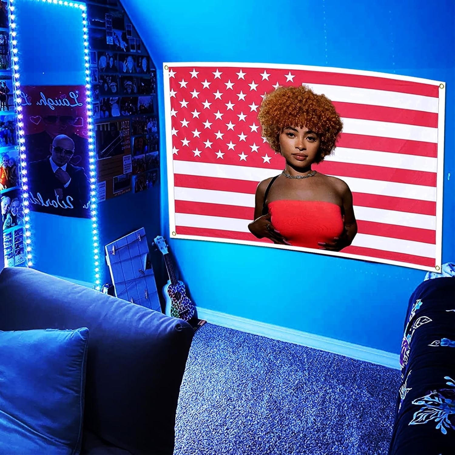 Wandtapijt ijskruid vlag roze vlaggen Home - Accessoires en Decoratie Naty Shop