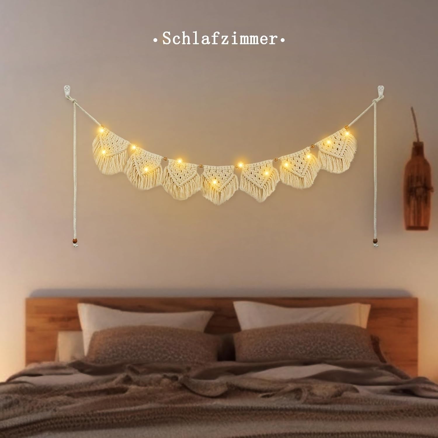 Wandtapijt ihonyi deco chique franjesslinger led Home - Accessoires en Decoratie Naty Shop